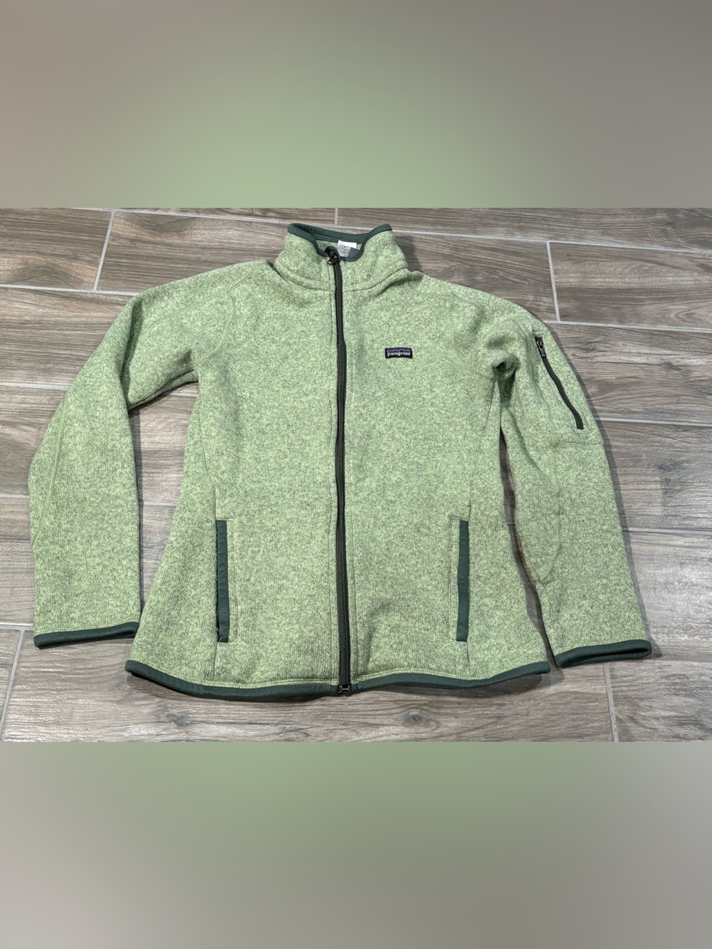 Patagonia Women's Better Sweater Full Zip Jacket XS Light Green Outdoors Hiking